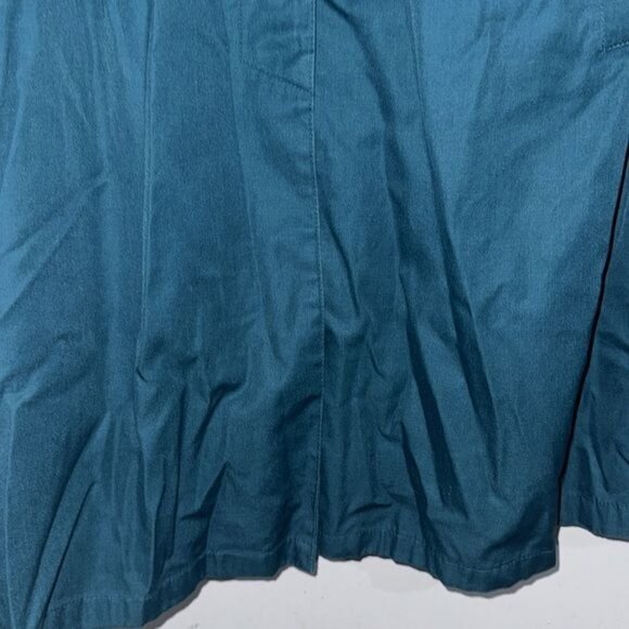 J.G. Hook Womens Teal Trench Coat Size 6 Demi Petite Polyester Wool Blend - Picture 9 of 12